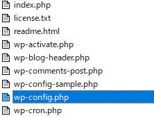 FTPソフトでのwp-config.phpの場所
